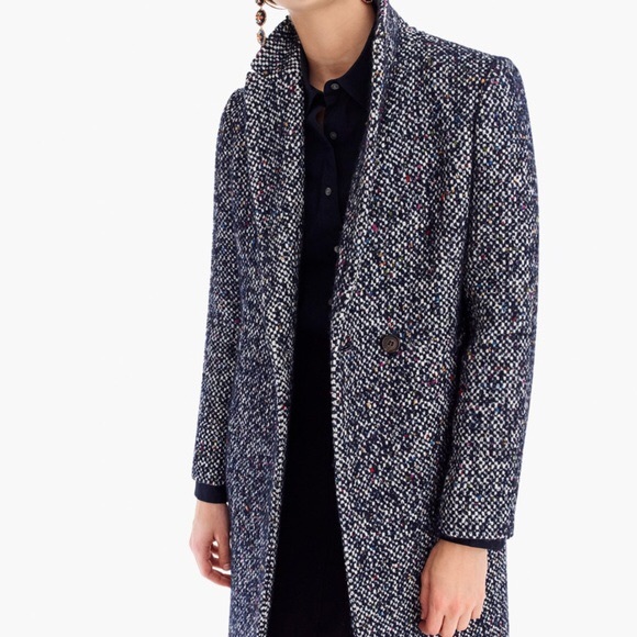 Jcrew Daphne Topcoat In Italian Tweed 